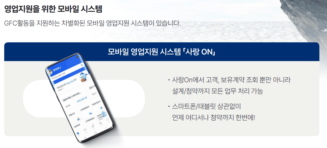 영업지원을 위한 모바일 시스템